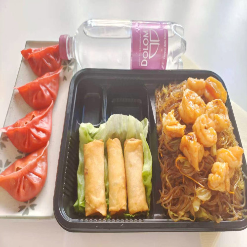 Menù 8 vermicelli di soia con gamberi